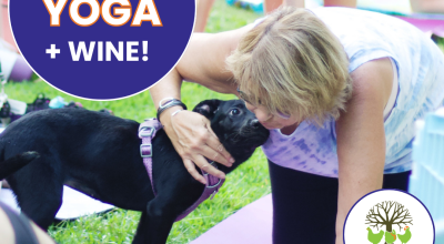 Puppy Yoga and Wine!