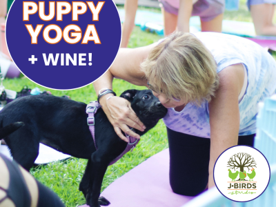 Puppy Yoga and Wine!